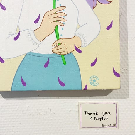 竹井千佳「Thank you (purple)」/ 原画　chika takei