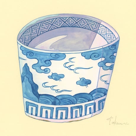 藤本巧「千鳥そば猪口」fujimoto takumi 原画