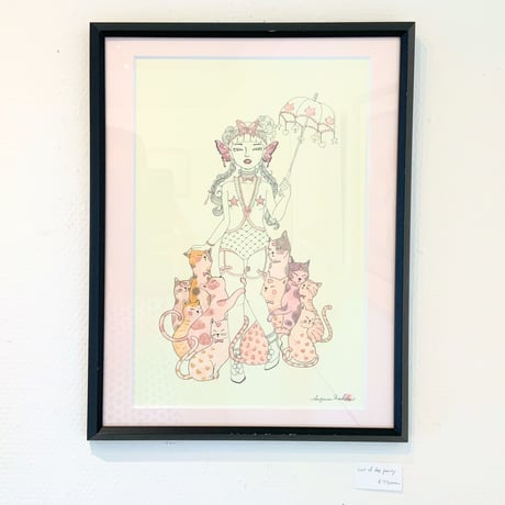 須川まきこ「Cat of the party」原画 sugawa makiko
