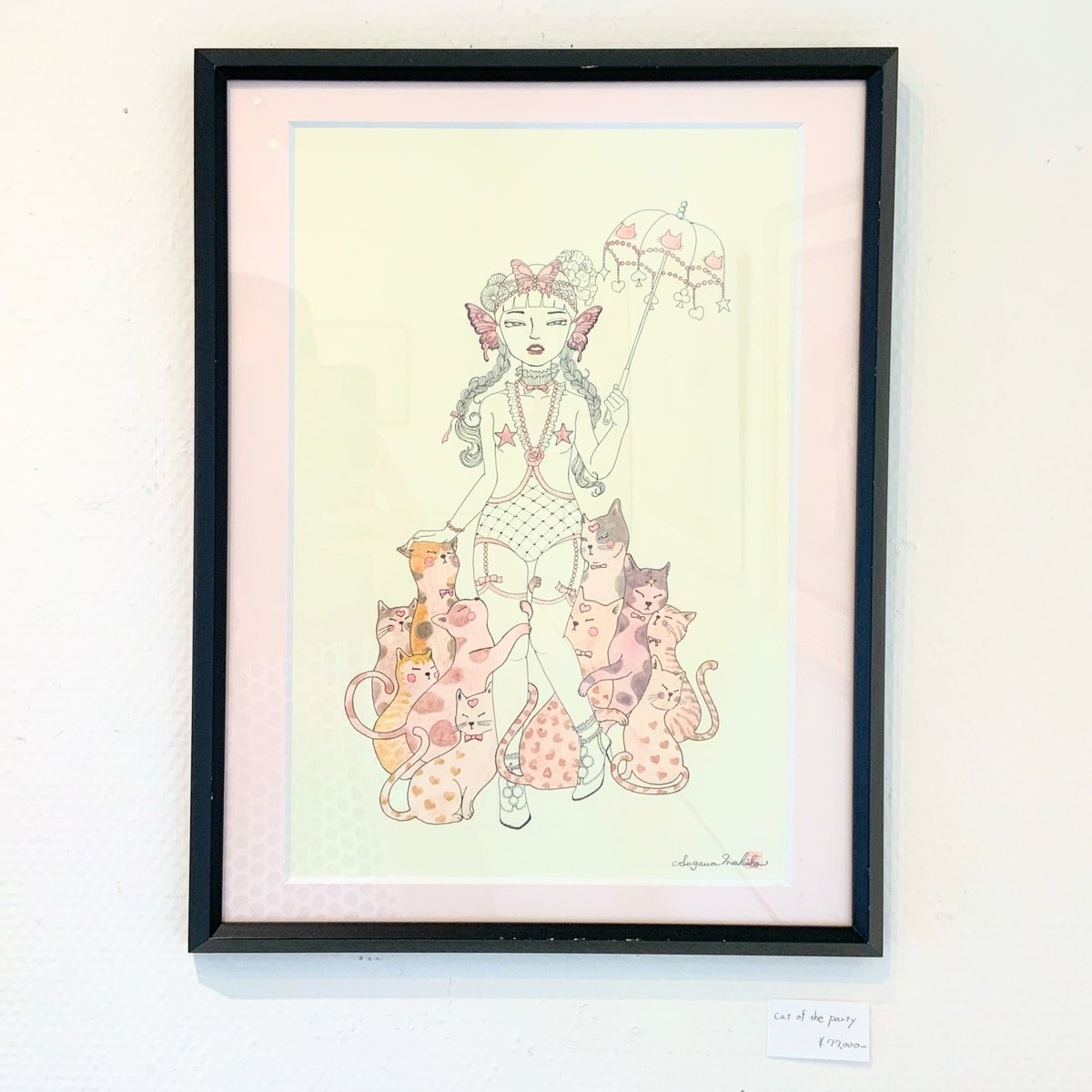 須川まきこ SUGAWA MAKIKO原画 cat woman 2009年制作 須川まきこ SUGAWA MAKIKO原画 cat woman 2009年制作