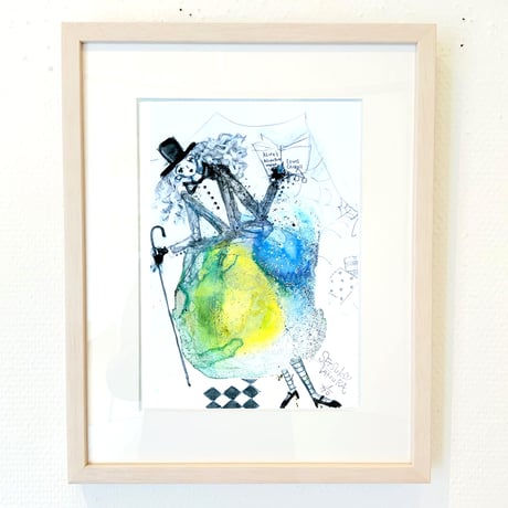 田村セツコ「締切なので」版画作品