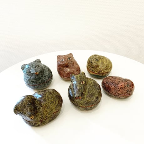 堂前守人「20-　動物蓋物(大) 」