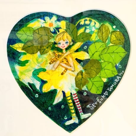 田村セツコ ボンジュール版画　直筆イラスト 田村セツコ ボンジュール版画 直筆イラスト 田村セツコ ボンジュール