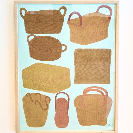 川上和生「籠道楽」原画作品