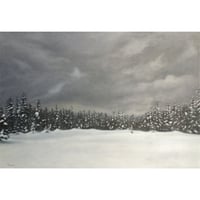民野宏之 「雪の森（旭岳）」原画