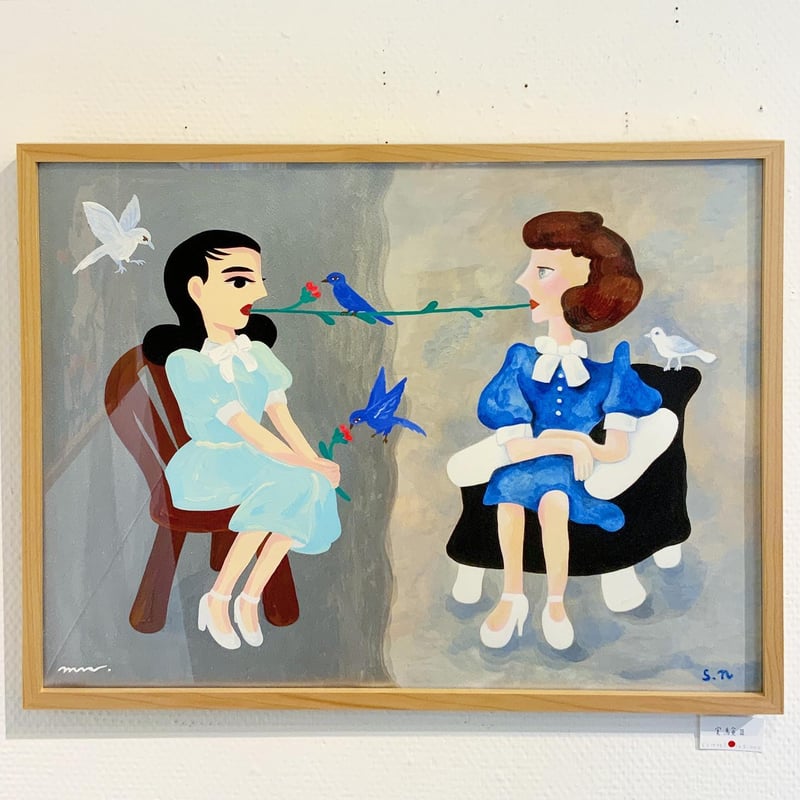 ikdsh 中村桃子 超初期作品 アクリル 絵画 インテリア 思わずドキッ