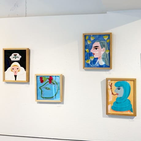 中村桃子「海に浮く花」原画
