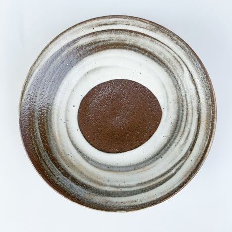 やまちゃん河井寛次郎作青白藁灰釉結晶文八寸三ツ足高台鉢　検水面に降った初雪 やまちゃん河井寛次郎作青白藁灰釉結晶文八寸三ツ足高台鉢 検水面に