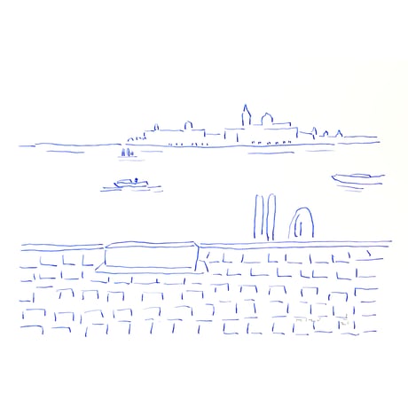 安西水丸「運河 C」mizumaru anzai