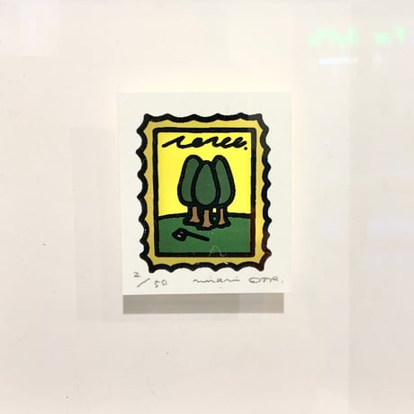 OTA Minami「嘘とともに喉まで詰まる泥」版画