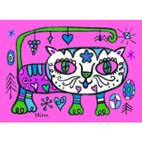 谷口シロウ「LUCKY CAT」版画作品