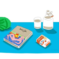 安西水丸「レストランの読書 改訂版」mizumaru anzai