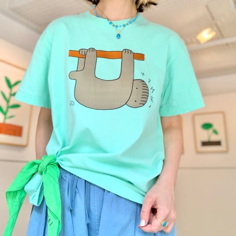 安西水丸Tシャツ「ナマケモノ」  柄