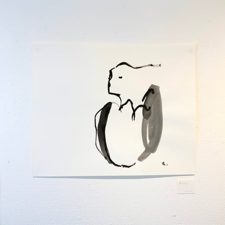 手島加江「花をまとう」（原画）tejima kae