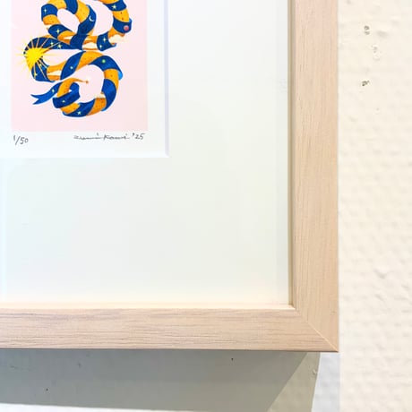 河井いづみ「金鳥玉兎」版画作品