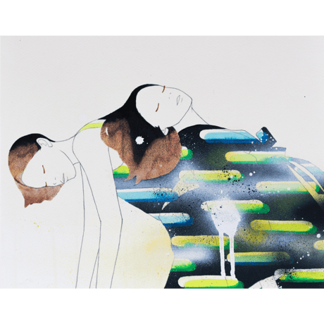 オカダミカ/micca「交差する_ through_2」（原画）