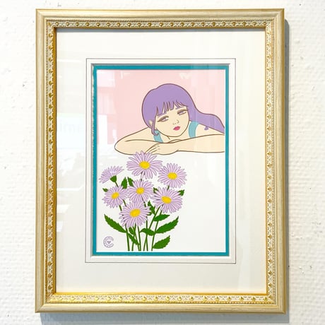 竹井千佳「ミヤコワスレ」/ 原画　chika takei