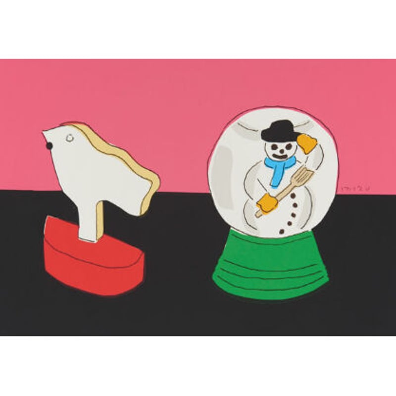 安西水丸「鳥とスノードーム」 mizumaru anzai | SPACE YUI onli