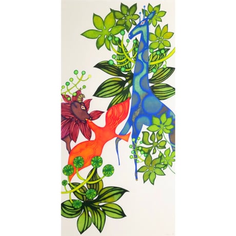 木村晴美「ヤツデの庭 」原画