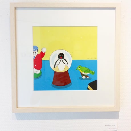 安西水丸「ペンギンのスノードーム」  mizumaru anzai