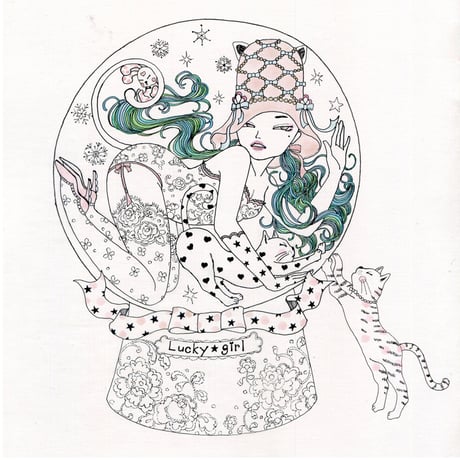 須川まきこ「Lucky girl」原画 sugawa makiko