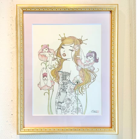 須川まきこ「幻の花」原画 sugawa makiko