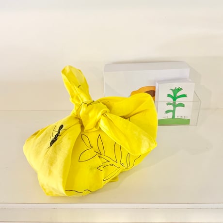 安西水丸グッズ「GREEN柄 バンダナ」