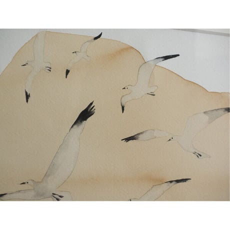 ミヤギユカリ「風にのって」原画