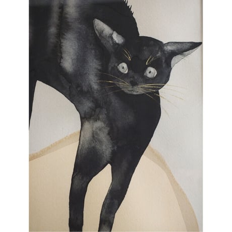 ミヤギユカリ「黒猫」原画