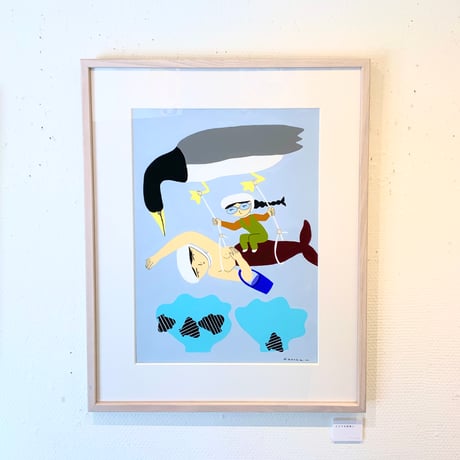 丸山一葉「どこでも貝拾い」原画作品
