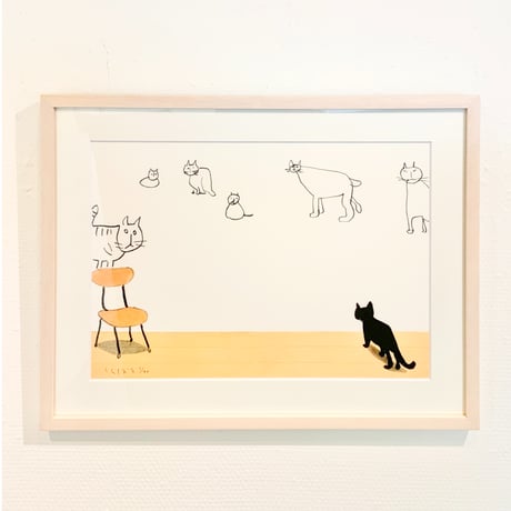南伸坊「美術の秋」版画