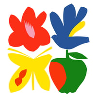 舟橋全二「花鳥蝶実」Zenji Funabashi「FLOWER, BIRD,  BUTTERFLY,  FRUIT」