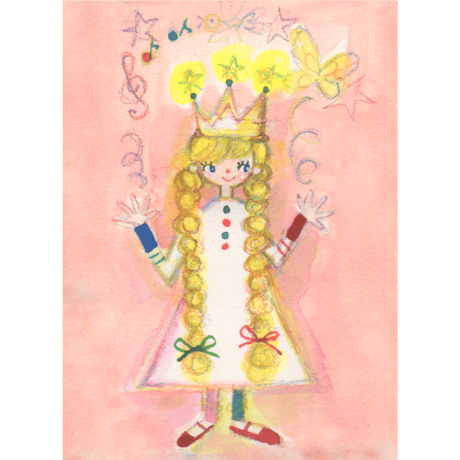 田村セツコ ボンジュール版画　直筆イラスト 田村セツコ「ボンジュール」原画 tamura setsuko | SPACE YUI onl