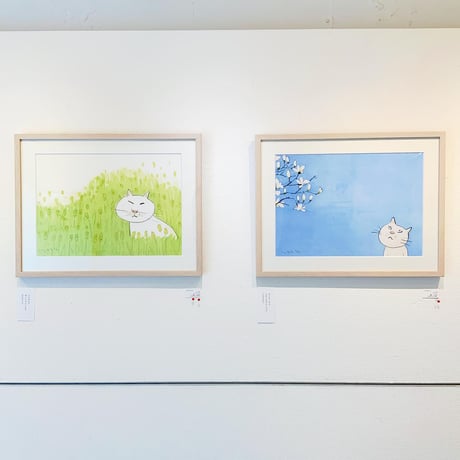 南伸坊「ネコジャラシ」版画