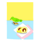 安西水丸「メジロと巻き菓子」mizumaru anzai