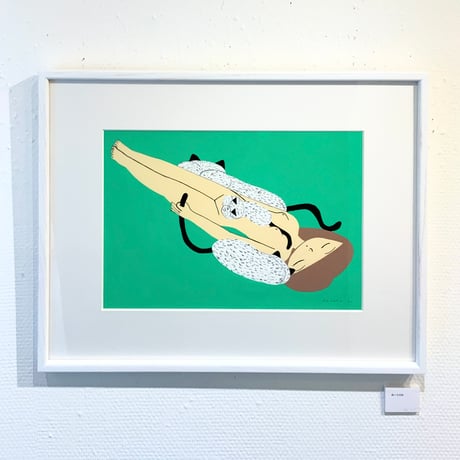 丸山一葉「ぬくもる私」原画作品