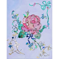 長谷川洋子「Pink Rose ― Jeweled」yoko hasegawa
