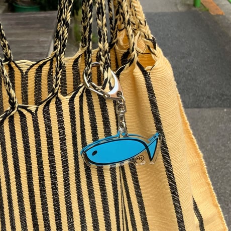 安西水丸　水丸キーホルダー（魚柄）　anzai mizumaru