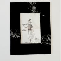 yoshiko abe「ドローイング③（犬と散歩）」