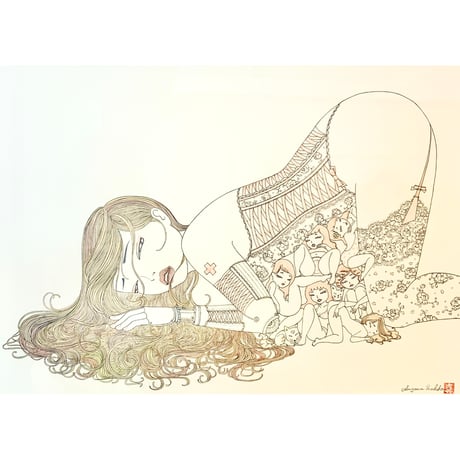 須川まきこ「密だわ（仮想空間）」原画 sugawa makiko