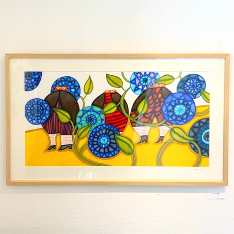 木村晴美「フクロウ三兄弟」原画