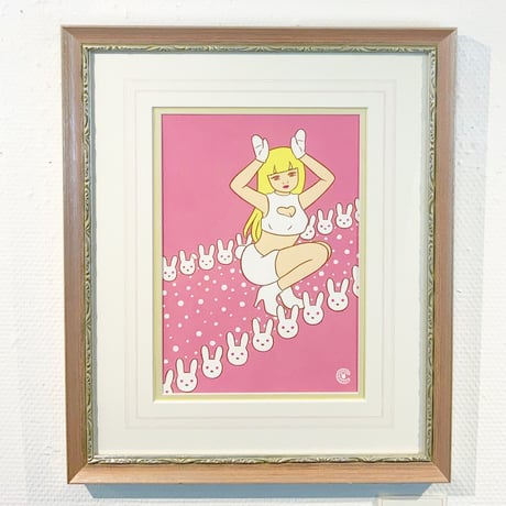 竹井千佳「うさちゃん」/ "usa-chan" 原画  chika takei