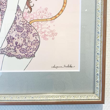 須川まきこ「レースと猫娘」原画 sugawa makiko
