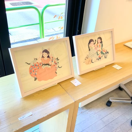 水沢そら「だんぼういれよか」版画作品