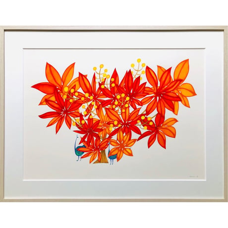 木村晴美「赤ヤツデ」原画