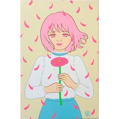 竹井千佳「Thank you (pink)」/ 原画　chika takei