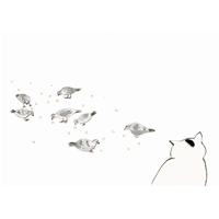 南伸坊「おにはそと」版画