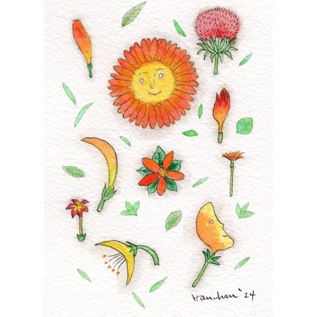 はんまけいこ「The flowers moon  」hanma keiko 原画