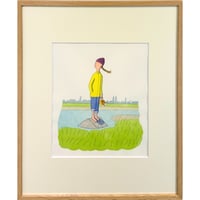 杉田比呂美「川べり」原画作品