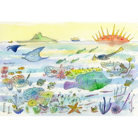 はんまけいこ「Kohama Is」hanma keiko 原画